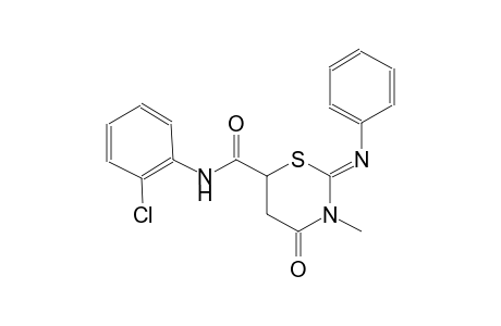 (2Z)-N-(2-chlorophenyl)-3-methyl-4-oxo-2-(phenylimino)tetrahydro-2H-1,3-thiazine-6-carboxamide