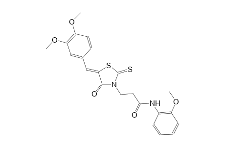 3-thiazolidinepropanamide, 5-[(3,4-dimethoxyphenyl)methylene]-N-(2-methoxyphenyl)-4-oxo-2-thioxo-, (5Z)-