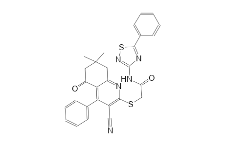 acetamide, 2-[(3-cyano-5,6,7,8-tetrahydro-7,7-dimethyl-5-oxo-4-phenyl-2-quinolinyl)thio]-N-(5-phenyl-1,2,4-thiadiazol-3-yl)-