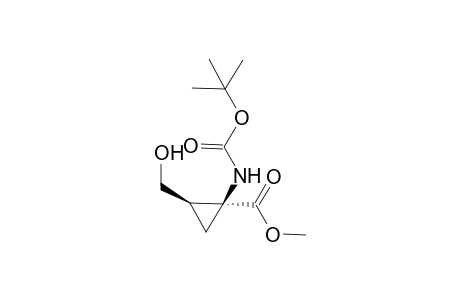 Methyl (1S,2R)-(-)-1-N-tert-butyloxycarbonylamino-2-hydroxymethylcyclopropanecarboxyloate