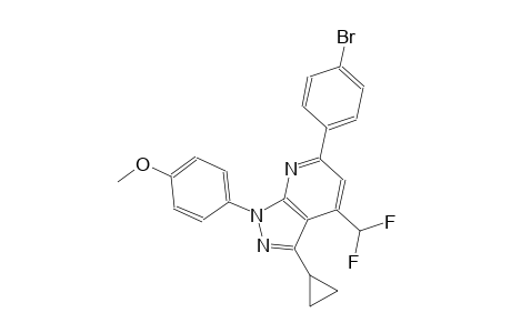 1H-pyrazolo[3,4-b]pyridine, 6-(4-bromophenyl)-3-cyclopropyl-4-(difluoromethyl)-1-(4-methoxyphenyl)-