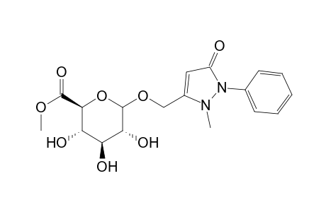 D-Glucopyranosiduronic acid, (2,5-dihydro-2-methyl-5-oxo-1-phenyl-1H-pyrazol-3-yl)methyl, methyl ester