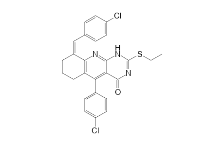 5-(4-Chlorophenyl)-9-(4-chlorophenylmethylene)-2-ethylthio-6,7,8,9-tetrahydropyrimido[4,5-b]quinolin-4-one