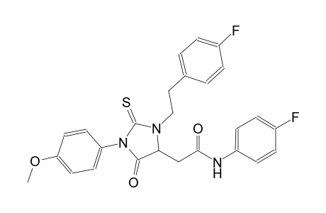 N-(4-fluorophenyl)-2-[3-[2-(4-fluorophenyl)ethyl]-1-(4-methoxyphenyl)-5-oxo-2-thioxo-4-imidazolidinyl]acetamide