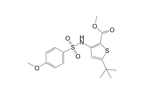5-tert-butyl-3-(p-methoxybenzenesulfonamido)-2-thiophenecarboxylic acid, methyl ester