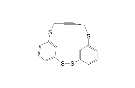2,3,9,14-Tetrathiatricyclo-[13.3.1.1(4,8)]icosa-1(19) ,4(20),5,7,15,17-hexaen-11-yne