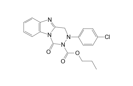 1-oxo-3-p-chlorophenyl-3,4-dihydrobenzo[4,5]imidazo[1,2-d][1,2,4]triazine-2(1H)-carboxylic acid propyl Ester