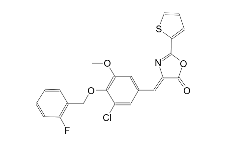 (4Z)-4-{3-chloro-4-[(2-fluorobenzyl)oxy]-5-methoxybenzylidene}-2-(2-thienyl)-1,3-oxazol-5(4H)-one