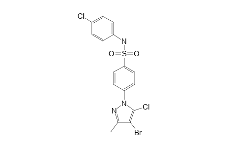 4-(4-BROMO-5-CHLORO-3-METHYL-1H-PYRAZOL-1-YL)-N-(4-CHLOROPHENYL)-BENZENE-SULFON-AMIDE