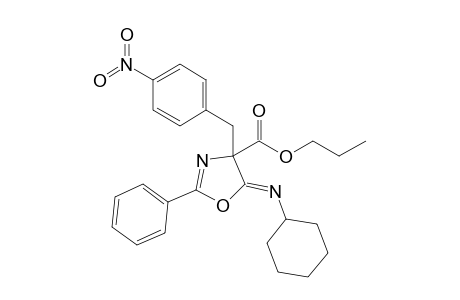 n-Propyl (5Z)-5-(cyclohexylimino)-4-(4-nitrobenzyl)-2-phenyl-4,5-dihydro-1,3-oxazole-4-carboxylate