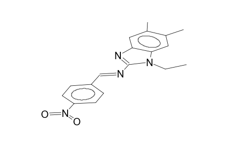 1-ethyl-2E-(4-nitrobenzylideneamino)-5,6-dimethylbenzimidazole