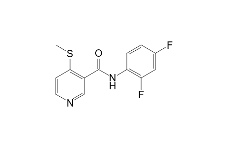 N-(2,4-Difluorophenyl)-4-(methylsulfanyl)nicotinamide
