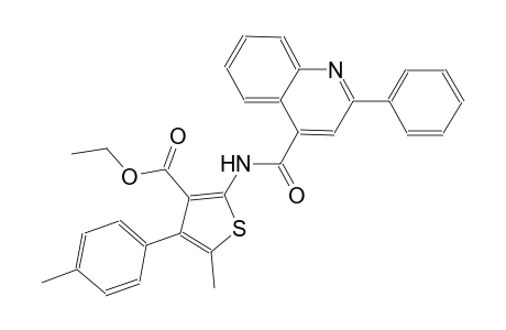 ethyl 5-methyl-4-(4-methylphenyl)-2-{[(2-phenyl-4-quinolinyl)carbonyl]amino}-3-thiophenecarboxylate