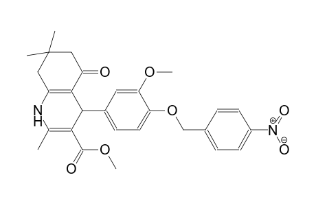 methyl 4-{3-methoxy-4-[(4-nitrobenzyl)oxy]phenyl}-2,7,7-trimethyl-5-oxo-1,4,5,6,7,8-hexahydro-3-quinolinecarboxylate
