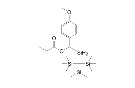 .alpha.-[Tris(trimethylsilyl)methyl]silyl-4-methoxybenzyl propanoate