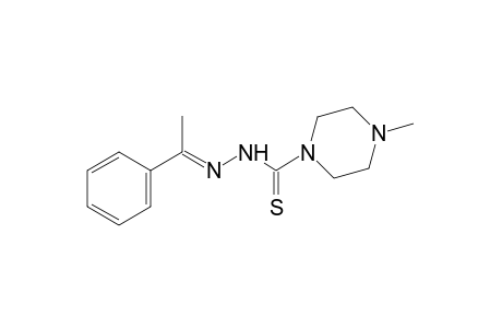 4-methyl-1-piperazinecarbothioic acid, (alpha-methylbenzylidene)hydrazide