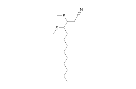 12-methyl-3,4-bis(methylsulfanyl)tridecanenitrile