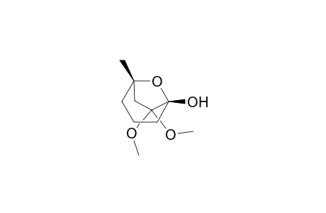 (1R*,5S*)-5-Methyl-7,7-dimethoxy-8-oxabicyclo[3.2.1]octan-1-ol