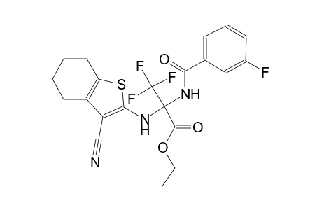 ethyl 2-[(3-cyano-4,5,6,7-tetrahydro-1-benzothien-2-yl)amino]-3,3,3-trifluoro-2-[(3-fluorobenzoyl)amino]propanoate