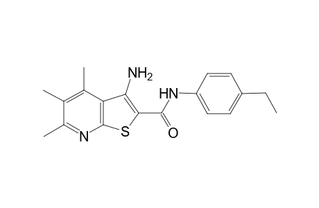 3-Amino-N-(4-ethylphenyl)-4,5,6-trimethylthieno[2,3-b]pyridine-2-carboxamide