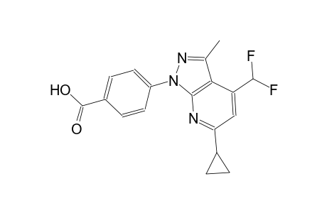 benzoic acid, 4-[6-cyclopropyl-4-(difluoromethyl)-3-methyl-1H-pyrazolo[3,4-b]pyridin-1-yl]-