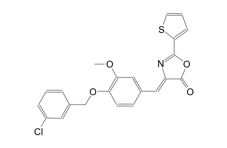 (4Z)-4-{4-[(3-chlorobenzyl)oxy]-3-methoxybenzylidene}-2-(2-thienyl)-1,3-oxazol-5(4H)-one