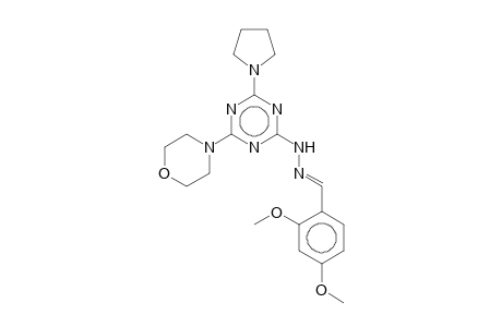 2-[(2,4-Dimethoxybenzylidene)hydrazino]-4-morpholino-6-(1-pyrrolidinyl)-1,3,5-triazine
