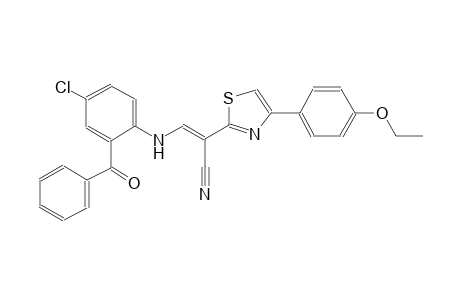 (2E)-3-(2-benzoyl-4-chloroanilino)-2-[4-(4-ethoxyphenyl)-1,3-thiazol-2-yl]-2-propenenitrile