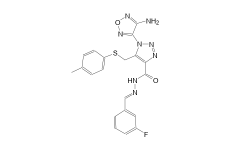 1-(4-amino-1,2,5-oxadiazol-3-yl)-N'-[(E)-(3-fluorophenyl)methylidene]-5-{[(4-methylphenyl)sulfanyl]methyl}-1H-1,2,3-triazole-4-carbohydrazide