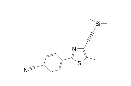 4-[5-methyl-4-(2-trimethylsilylethynyl)thiazol-2-yl]benzonitrile