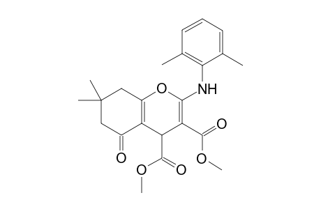 Dimethyl 2-(2,6-dimethylphenylamino)-7,7-dimethyl-5-oxo-5,6,7,8-tetrahydro-4H-chromene-3,4-dicarboxylate