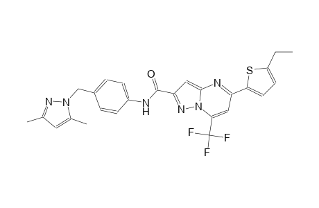 N-{4-[(3,5-dimethyl-1H-pyrazol-1-yl)methyl]phenyl}-5-(5-ethyl-2-thienyl)-7-(trifluoromethyl)pyrazolo[1,5-a]pyrimidine-2-carboxamide