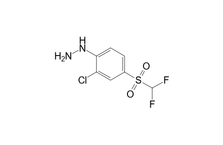{2-chloro-4-[(difluoromethyl)sulfonyl]phenyl}hydrazine