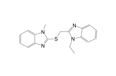 1H-benzimidazole, 2-[[(1-ethyl-1H-benzimidazol-2-yl)methyl]thio]-1-methyl-