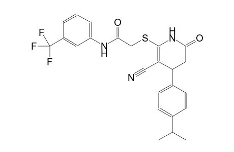 acetamide, 2-[[3-cyano-1,4,5,6-tetrahydro-4-[4-(1-methylethyl)phenyl]-6-oxo-2-pyridinyl]thio]-N-[3-(trifluoromethyl)phenyl]-