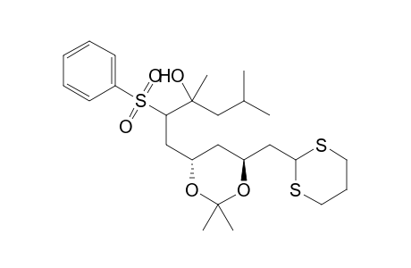 (7S,9S)-10-(1',3'-dithian-2'-yl)-7,9-isopropylidenedioxy-2,4-dimethyl-5-(phenylsulfonyl)decan-4-ol