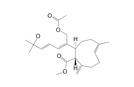 (1R,2S,5E)-2-[(1Z,3E)-1-(acetoxymethyl)-5-hydroxy-5-methyl-hexa-1,3-dienyl]-5-methyl-9-methylene-cyclonon-5-ene-1-carboxylic acid methyl ester