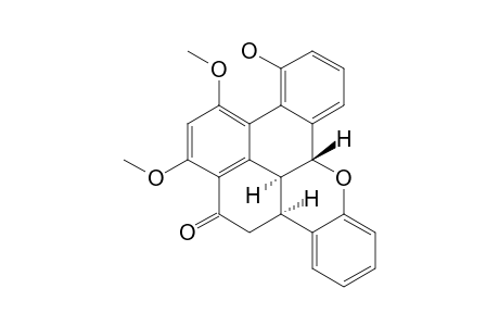 1-O-METHYLOHIOENSINE-B;(7B-BETA,12B-BETA,14C-ALPHA)-7B,12B,13,14C-TETRAHYDRO-1,3-DIMETHOXY-4-HYDROXY-14-BENZO-[C]-NAPHTHO-[2,1,8-MNA]-XANTHEN-14-ONE