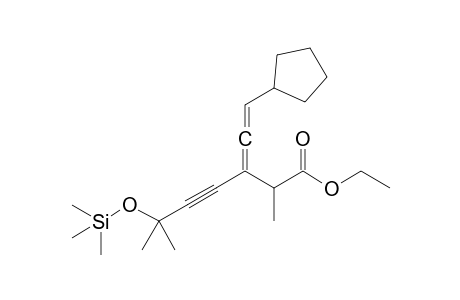 1-Cyclopentyl-3-[1'-(ethoxycarbonyl)ethyl]-3-[3'-methyl-3'-(trimethylsilyl)oxybut-1'-ynyl]allene