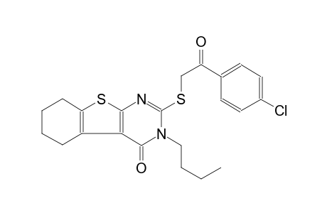benzo[4,5]thieno[2,3-d]pyrimidin-4(3H)-one, 3-butyl-2-[[2-(4-chlorophenyl)-2-oxoethyl]thio]-5,6,7,8-tetrahydro-