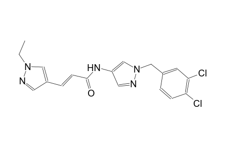 (2E)-N-[1-(3,4-dichlorobenzyl)-1H-pyrazol-4-yl]-3-(1-ethyl-1H-pyrazol-4-yl)-2-propenamide