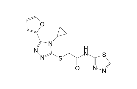 acetamide, 2-[[4-cyclopropyl-5-(2-furanyl)-4H-1,2,4-triazol-3-yl]thio]-N-(1,3,4-thiadiazol-2-yl)-