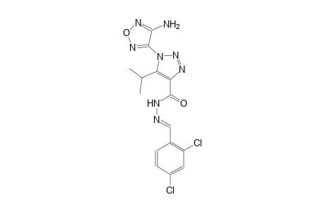 1-(4-amino-1,2,5-oxadiazol-3-yl)-N'-[(E)-(2,4-dichlorophenyl)methylidene]-5-isopropyl-1H-1,2,3-triazole-4-carbohydrazide