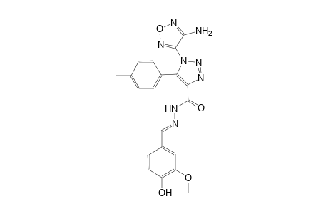 1-(4-amino-1,2,5-oxadiazol-3-yl)-N'-[(E)-(4-hydroxy-3-methoxyphenyl)methylidene]-5-(4-methylphenyl)-1H-1,2,3-triazole-4-carbohydrazide