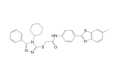 acetamide, 2-[(4-cyclohexyl-5-phenyl-4H-1,2,4-triazol-3-yl)thio]-N-[4-(6-methyl-2-benzothiazolyl)phenyl]-