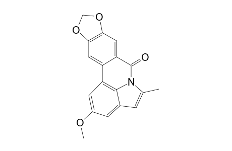 LYCORANINE-B;2-METHOXY-5-METHYL-7H-[1,3]-DIOXOLO-[4,5-J]-PYRROLO-[3,2,1-DE]-PHENANTHRIDIN-7-ONE