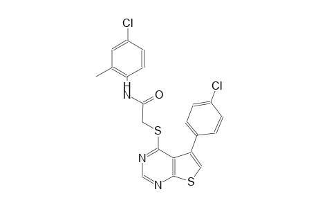 N-(4-chloro-2-methylphenyl)-2-{[5-(4-chlorophenyl)thieno[2,3-d]pyrimidin-4-yl]sulfanyl}acetamide