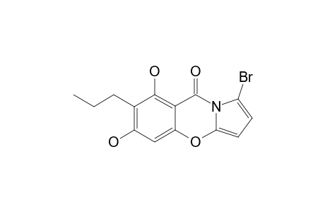 2-BROMO-6,8-DIHYDROXY-7-PROPYL-9H-PYRROLO-[2,1-B]-[1,3]-BENZOXACIN-9-ONE