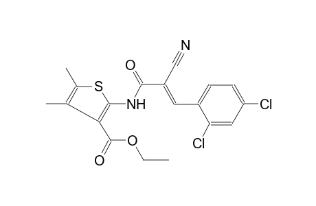 3-thiophenecarboxylic acid, 2-[[(2E)-2-cyano-3-(2,4-dichlorophenyl)-1-oxo-2-propenyl]amino]-4,5-dimethyl-, ethyl ester