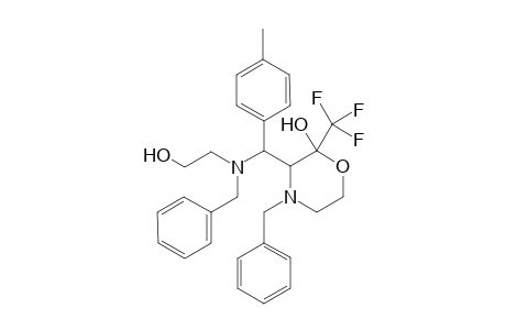 4-Benzyl-3-{[benzyl-(2-hydroxyethyl)amino]-(4-methylphenyl)methyl}-2-trifluoromethyl-morpholin-2-ol